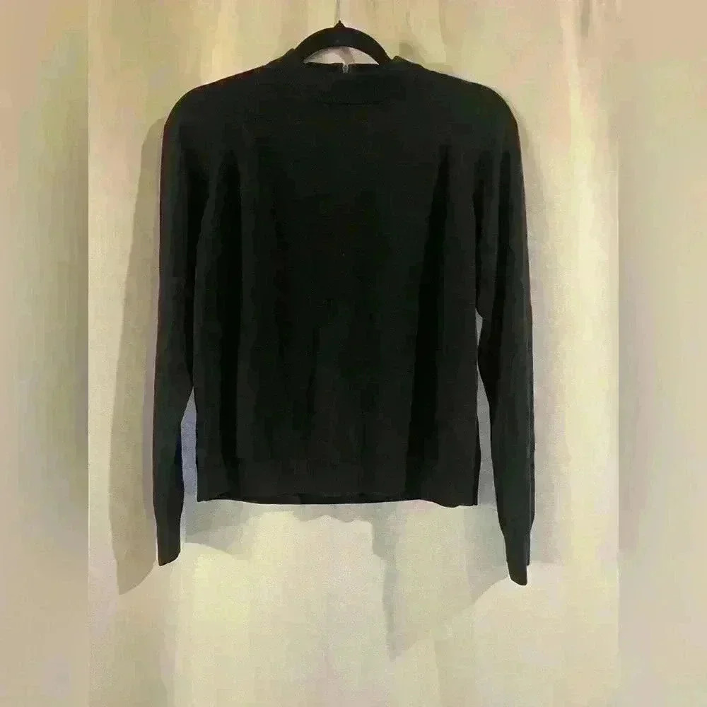 Women’s Black Mock Neck Zip Sweater